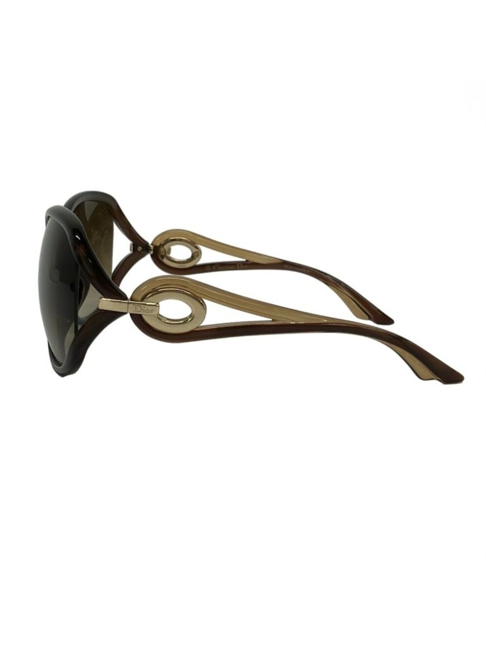 Dior Sunglasses Dark Brown Gold Eyewear View 2